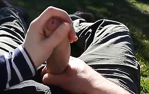 Handjob in the Backyard
