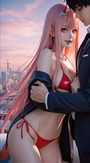 Zero Two Bikini show and dance SFW   Clip 1