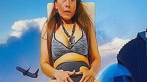 Sexy Strip In Front Of A Airplane