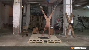 Young Slave Boy Meat Hung For Extreme Use And