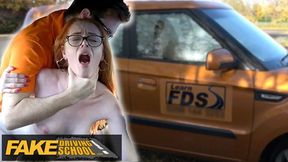 Fake Driving School - British Ginger Babe Ella Hughes Gets Her Pussy Pounded