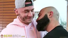 Uncut Bear With Beautiful Beard Pounds Younger Jock - Atlas Grant And Mac Savage