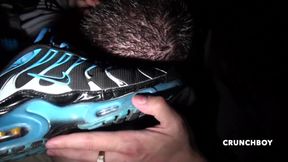 Sneaker submission, by badboy bisex in the sofa in  jogging
