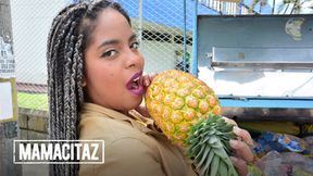Latina slut Ana Ebano snatches picked up for a rough fuck