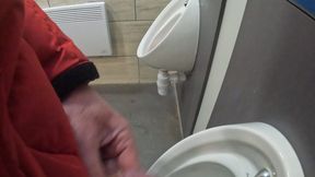 Public restroom wanking