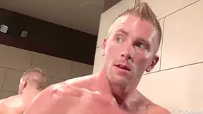 Tattooed Bodybuilder Digs Hard Nailining