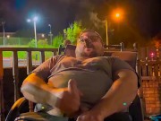 BIG BEAR SMOKING HIS CIGAR NUTS A MASSIVE CUM LOAD