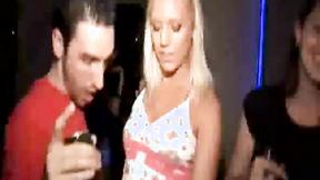 ”Slutty blonde teen sucks university dick”