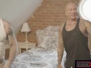 Inked Damian Dragon Rims Adam Ramzi Ass On Threesome Fuck
