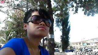 Breathtaking brunette gf drilled well in doggy