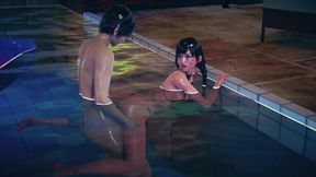 DVA gets fucked in the pool doggystyle