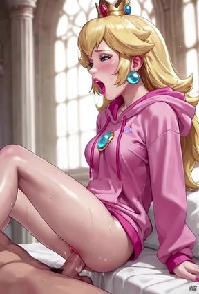 Peachy princess gets it on