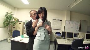ugly and old japanese boss seduce scretary to cfnm creampie fuck in office at uncensored jav porn