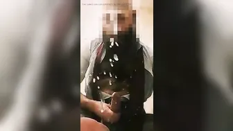 Security Guard Gets a Big Cock Handjob and Cumshot