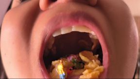 vore tiny man with cereal
