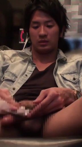 Asian Big Dick Watched Hentai Then Busted Twice.