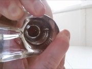 Gl-ass fuck - watch my anus stretch thru a huge glass dildo - straight guy