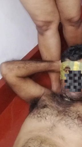 Sri Lankan Girl Peeing on Her Boy Friend Face Funny Scene,