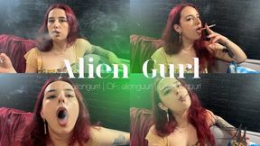 Sweet Smoking Girl enjoying a Red Marlboro 100 | Alien Girl