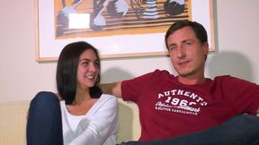 German-speaking girl sucks schlong during wife cunt rental visit