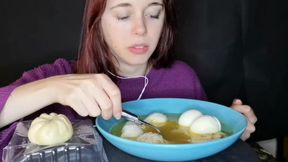 chinese soup mukbang feeding with ASMR