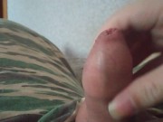 Masturbating small dick and juicy ejaculation
