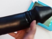 (All black) DARK CRYSTAL BLACK DILDO Unboxing