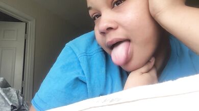 Doing a little mouth act and showing off my asshole/milky tits