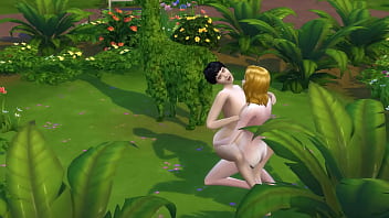 SIMS 4 - MATURE BLONDE GETS PUSSY ATE AND FUCKS CHUBBY BLACK HAIRED LADY IN PUBLIC