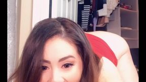 Married BBW Rides BBC Dildo - Reverse Cowgirl, Deepthroat, Doggy & Orgasm