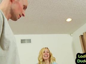 Strapon femdoms fuck guy in whipping group pegging action