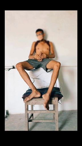Sitting on Chair Cumshot Outdoor