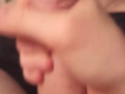 Straight handsome dude jerks off his big Italian cock
