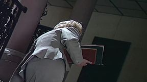 Blonde Secretary Gets Her Ass Broken by the Devil.