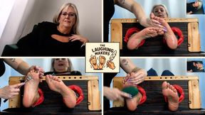 TLM - Step Mother and daughter who are incredibly ticklish on their feet? WE HAVE IT! It's the Step mother's turn: Aline