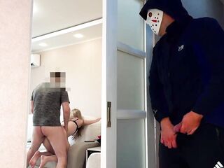 Excited Wife Banged A Pervert Maniac On Halloween Thinking It Was Her Spouse - English Subtitles