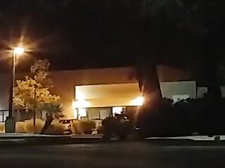 Public sex in the night time shadows!