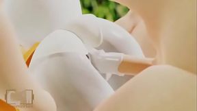 The bunny girl is having some fun