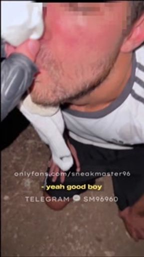 MASTER - SLAVE gay cruising polish - spanish cumshot  stinky smelly socks feet foot worship public