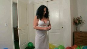 Two Gorgeous Gilfs Busting Balloons ( PART 2 )