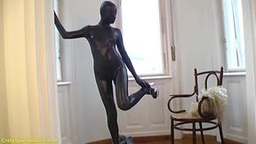 Extreme sexy skintight spandex babe