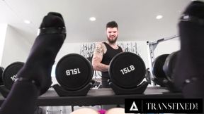 Trans Cutie Lena Moon Gets Stuck In Public Gym Pounded Hard Rough