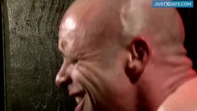 Man milking men cumshot