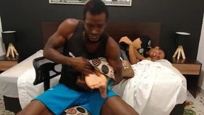 Alexandro Tickles Tairon\'s Feet, Ties His Legs Together & Tickles