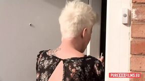 Horny&#x1F975; blonde dominated from behind
