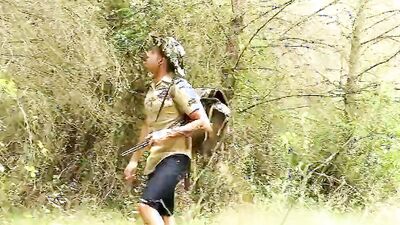 Naughty ebony chick is getting shagged deep in the wild