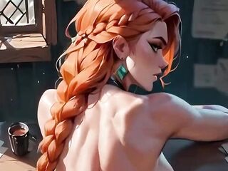 Fucking a hot blonde girl - Cartoon porn [AI generated]