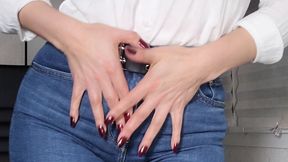 JOI fetish jeans blouse Sissi Viter