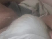 Fat ABDL jerking off in diaper with gag