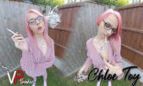 Smoking In The Garden; Sexy Pornstar Softcore Solo With Chloe Toy